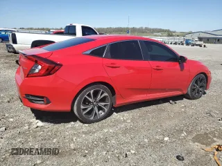 2019 Honda Civic Sedan Sport with VIN 2HGFC2F80KH604206, listed as a Copart auction lot 51658615 with 75,195 mi miles and Salvage Title. Bid and sale history available at carsss.com. Image 3.