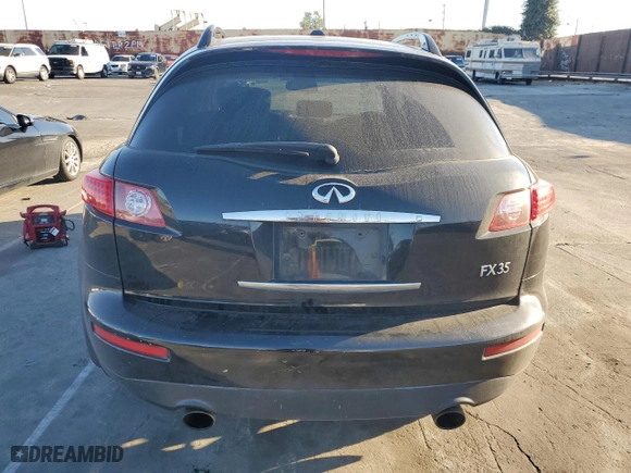 2006 Infiniti FX35 with VIN JNRAS08W46X203108, listed as a Copart auction lot 46704545 with 150,293 mi miles and Salvage Title. Bid and sale history available at carsss.com. Image 6.