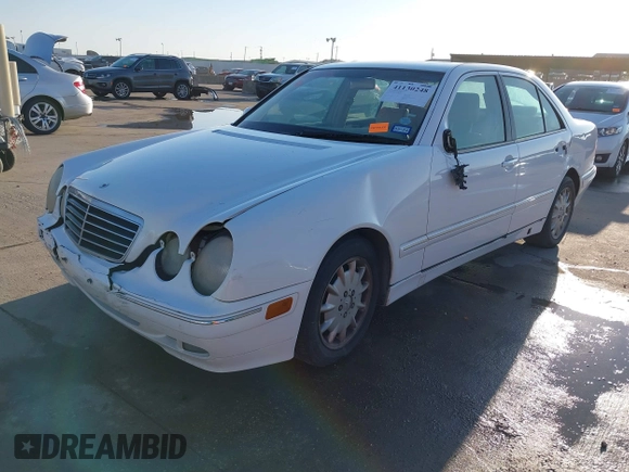 2001 Mercedes-Benz E-Class with VIN WDBJF65J91B249540, listed as a IAAI auction lot 41130248 with 107,582 mi miles. Bid and sale history available at carsss.com. Image 19.