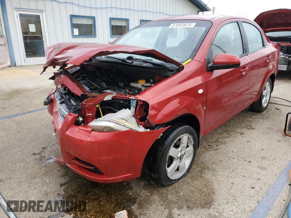 2007 Chevrolet Aveo LT with VIN KL1TG56667B086759, listed as a Copart auction lot 51053975 with 106,869 mi miles and Salvage title. Bid and sale history available at DreamBid. Image 1.