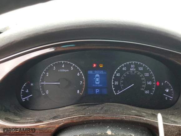 2013 Hyundai Genesis 3.8L with VIN KMHGC4DDXDU237163, listed as a Copart auction lot 53838145 with 96,928 mi miles and Salvage Title. Bid and sale history available at carsss.com. Image 9.