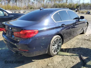 2020 BMW 5 Series 530e with VIN WBAJA9C00LB399824, listed as a Copart auction lot 45011365 with 52,678 mi miles and Salvage Title. Bid and sale history available at DreamBid. Image 3.