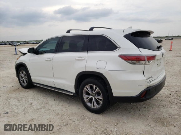 2016 Toyota Highlander LE Plus with VIN 5TDZKRFH1GS154193, listed as a Copart auction lot 55046165 with 102,314 mi miles and Salvage title. Bid and sale history available at DreamBid. Image 2.