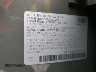2019 Audi Q3 S line Premium Plus with VIN WA1EECF30K1067764, listed as a Copart auction lot 43360235 with 35,383 mi miles and Salvage Title. Bid and sale history available at carsss.com. Image 13.
