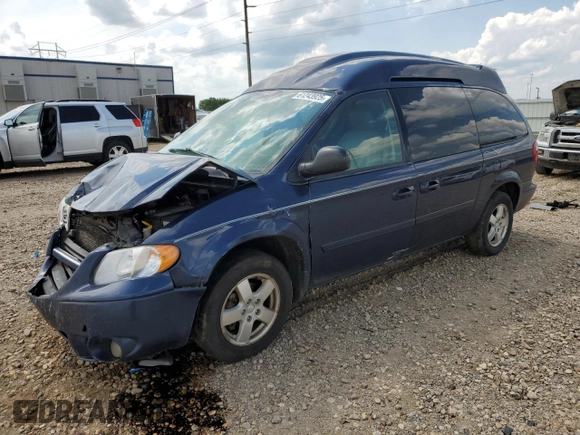 2005 Dodge Caravan SXT with VIN 2D4GP44L95R424704, listed as a Copart auction lot 61243925 with 190,608 mi miles and Salvage title. Bid and sale history available at DreamBid. Image 1.