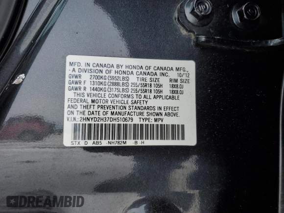 2013 Acura MDX Tech Pkg with VIN 2HNYD2H37DH510679, listed as a Copart auction lot 45404195 with 111,483 mi miles and Salvage Title. Bid and sale history available at carsss.com. Image 15.