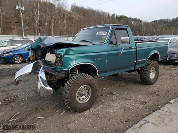 1996 Ford F-150 Special with VIN 1FTEF14N6TNA12743, listed as a Copart auction lot 84621234 with 169102 miles and Salvage Title. Bid and sale history available at carsss.com. Image 1.