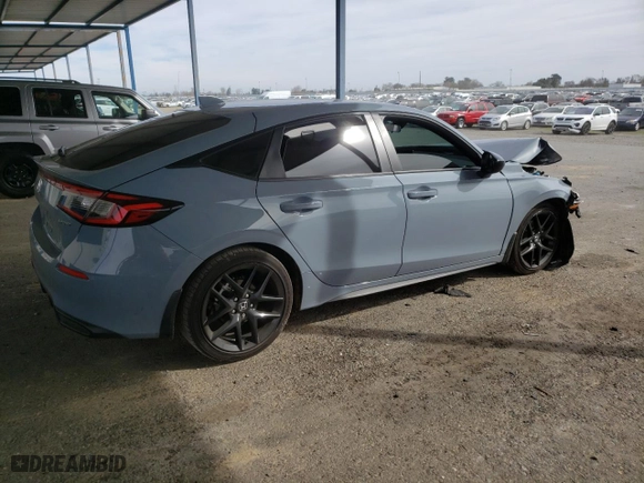 2024 Honda Civic Hatchback Sport with VIN 19XFL2H8XRE026021, listed as a Copart auction lot 47095195 with 18,299 mi miles and Salvage Title. Bid and sale history available at carsss.com. Image 3.