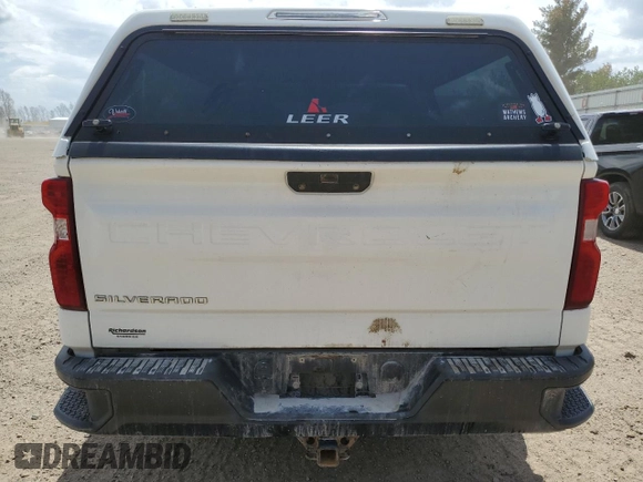 2019 Chevrolet Silverado 1500 Work Truck with VIN 1GCRYAEF8KZ356214, listed as a Copart auction lot 54830675 with 221,021 mi miles and Clean Title. Bid and sale history available at DreamBid. Image 6.