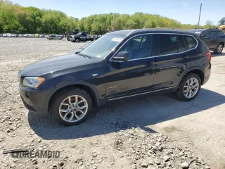 2013 BMW X3 xDrive28i with VIN 5UXWX9C52D0D01605, listed as a Copart auction lot 55208845 with 111,215 mi miles and Clean Title. Bid and sale history available at carsss.com. Image 1.