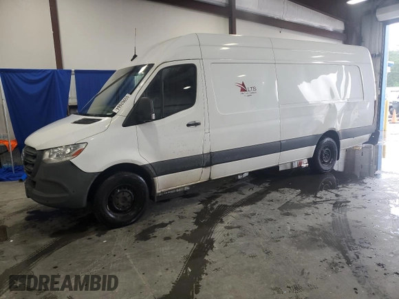2020 Mercedes-Benz Sprinter Cargo Cargo with VIN W1W4EDHY8LT038877, listed as a Copart auction lot 65962684 with 308,678 mi miles and Salvage Title. Bid and sale history available at DreamBid. Image 1.