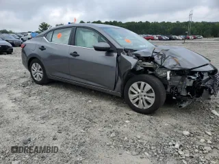 2024 Nissan Sentra S with VIN 3N1AB8BV3RY289757, listed as a Copart auction lot 60751805 with 37,060 mi miles and Salvage title. Bid and sale history available at DreamBid. Image 4.