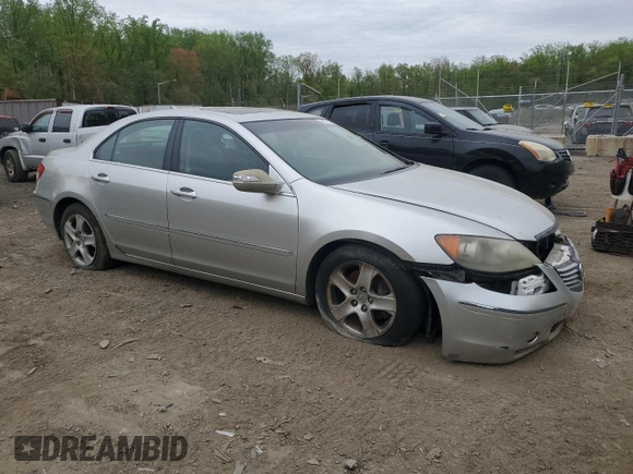 2006 Acura RL with VIN JH4KB16506C011002, listed as a Copart auction lot 53621895 with 171,105 mi miles and Salvage Title. Bid and sale history available at DreamBid. Image 4.