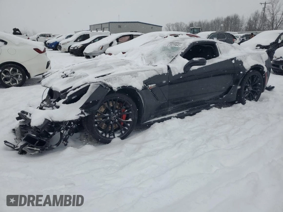 2019 Chevrolet Corvette Z06 1LZ with VIN 1G1YP2D60K5605501, listed as a Copart auction lot 41629445 with 0 mi miles and Salvage Title. Bid and sale history available at carsss.com. Image 1.