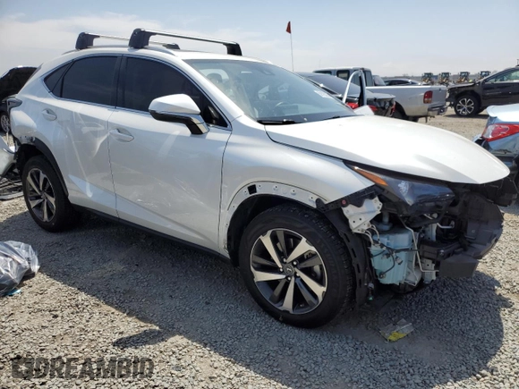 2020 Lexus NX 300 with VIN JTJDARBZ9L5012781, listed as a Copart auction lot 59105205 with 50,421 mi miles and Salvage title. Bid and sale history available at DreamBid. Image 4.