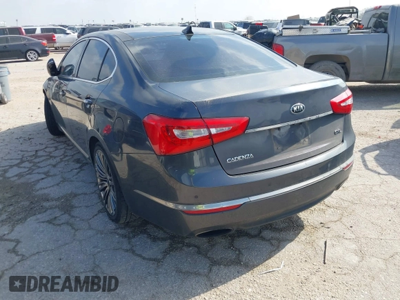 2015 Kia Cadenza Premium with VIN KNALN4D76F5195656, listed as a IAAI auction lot 41803974 with 107,734 mi miles. Bid and sale history available at carsss.com. Image 3.