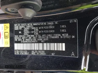 2016 Lexus RX 350 with VIN 2T2BZMCA5GC048079, listed as a IAAI auction lot 42503010 with 50,829 mi miles and . Bid and sale history available at DreamBid. Image 9.