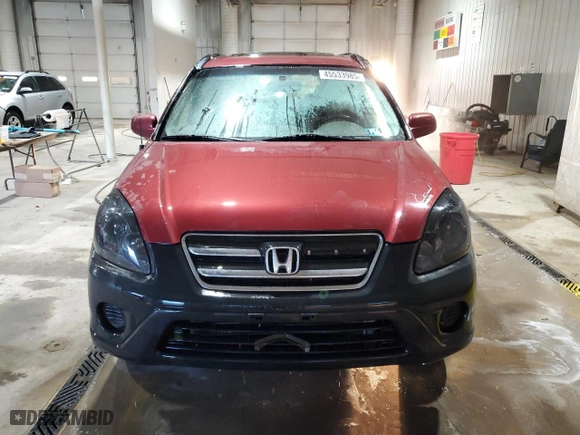 2005 Honda CR-V EX with VIN SHSRD778X5U328575, listed as a Copart auction lot 45533985 with 301,244 mi miles and Salvage Title. Bid and sale history available at carsss.com. Image 5.