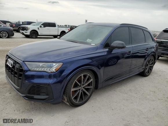 2021 Audi SQ7 Prestige with VIN WA1VWBF7XMD011987, listed as a Copart auction lot 74781474 with NaN miles and Non Repairable. Bid and sale history available at carsss.com. Image 1.