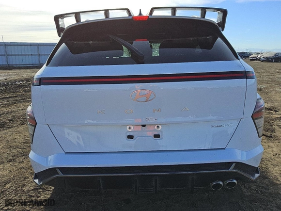 2024 Hyundai Kona N Line with VIN KM8HACA39RU087330, listed as a Copart auction lot 81424844 with 15,844 mi miles and Non Repairable. Bid and sale history available at carsss.com. Image 6.