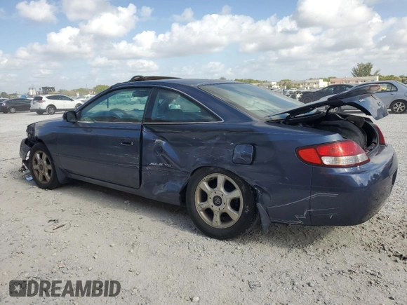 2000 Toyota Solara SE with VIN 2T1CF22P8YC357140, listed as a Copart auction lot 54100775 with 186,137 mi miles and Salvage Title. Bid and sale history available at DreamBid. Image 2.