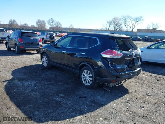2015 Nissan Rogue S with VIN KNMAT2MT7FP554812, listed as a IAAI auction lot 41876774 with 174,041 mi miles. Bid and sale history available at carsss.com. Image 3.