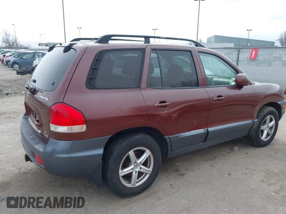 2005 Hyundai Santa Fe GLS with VIN KM8SC73E45U898713, listed as a IAAI auction lot 41791364 with 169,276 mi miles. Bid and sale history available at carsss.com. Image 4.