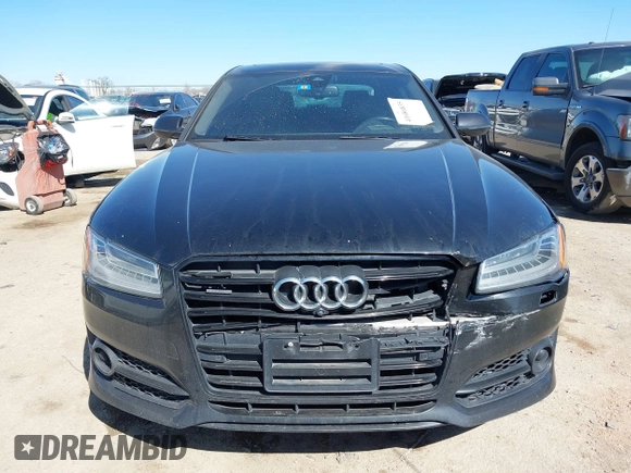2017 Audi A8 L Sport with VIN WAU43AFD2HN000635, listed as a IAAI auction lot 41686835 with 91,203 mi miles. Bid and sale history available at carsss.com. Image 12.