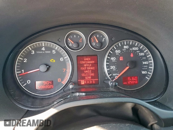 2007 Audi A3 with VIN WAUHF78P07A224785, listed as a Copart auction lot 56322665 with 125,043 mi miles and Salvage title. Bid and sale history available at DreamBid. Image 9.