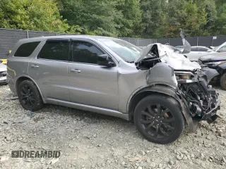 2020 Dodge Durango SXT Plus with VIN 1C4RDHAG6LC410651, listed as a Copart auction lot 65951744 with 52,956 mi miles and Salvage Title. Bid and sale history available at carsss.com. Image 4.