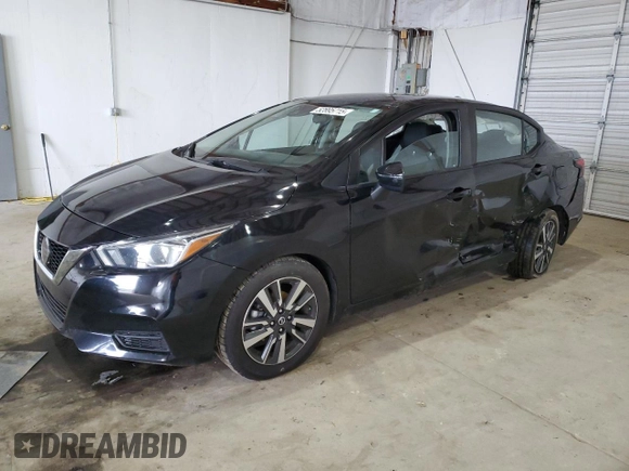 2021 Nissan Versa SV z VIN 3N1CN8EV0ML847078, wystawiony jako Copart lot #52895715 z przebiegiem 87 360 mil mil oraz Szkoda całkowita • Salvage title. Historia ofert i sprzedaży dostępna na DreamBid. Obrazek 1.