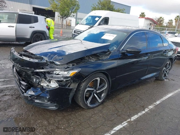 2018 Honda Accord Sedan Sport 1.5T with VIN 1HGCV1F35JA051626, listed as a IAAI auction lot 41742556 with 122,474 mi miles. Bid and sale history available at carsss.com. Image 2.