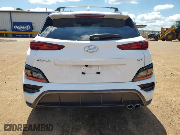 2023 Hyundai Kona N Line with VIN KM8K33A35PU025002, listed as a Copart auction lot 60696794 with 8,613 mi miles and Salvage Title. Bid and sale history available at carsss.com. Image 6.
