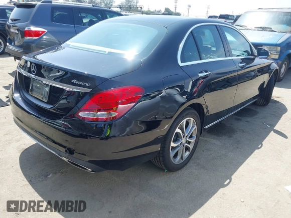 2017 Mercedes-Benz C 300 with VIN 55SWF4KB1HU182026, listed as a IAAI auction lot 42484299 with 78,239 mi miles and . Bid and sale history available at DreamBid. Image 4.
