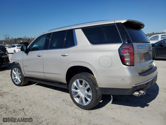 2022 Chevrolet Tahoe High Country with VIN 1GNSKTKL0NR285739, listed as a Copart auction lot 42721395 with 48,036 mi miles and Salvage Title. Bid and sale history available at carsss.com. Image 2.