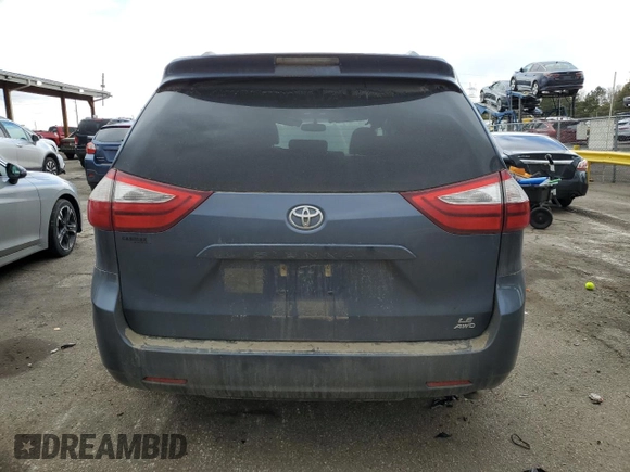 2017 Toyota Sienna LE with VIN 5TDJZ3DC0HS182825, listed as a Copart auction lot 47471655 with 141,638 mi miles and Salvage Title. Bid and sale history available at carsss.com. Image 6.