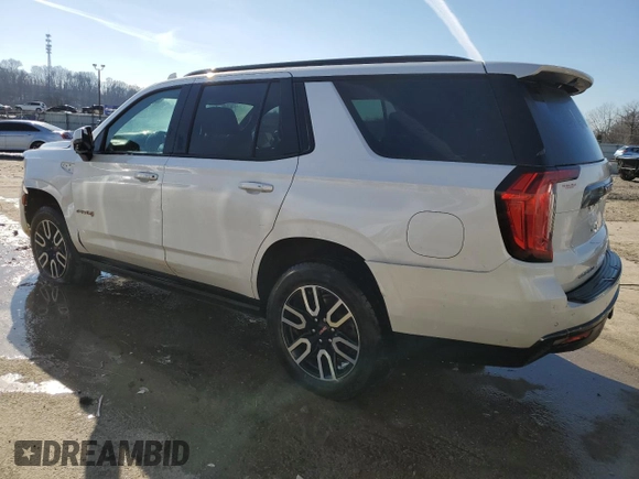 2021 GMC Yukon AT4 with VIN 1GKS2CKD1MR285818, listed as a Copart auction lot 44704525 with 56,635 mi miles and Salvage Title. Bid and sale history available at carsss.com. Image 2.