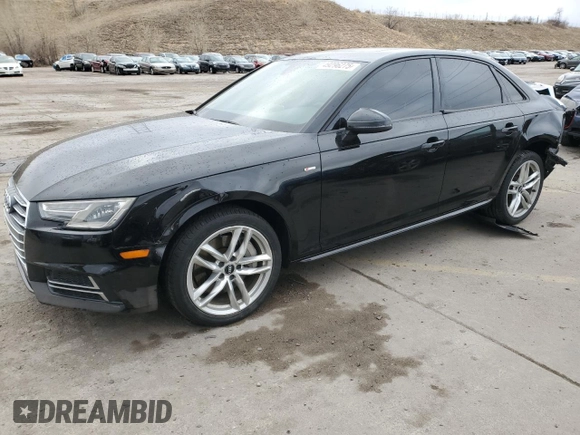 2017 Audi A4 Season of Audi Premium with VIN WAUDNAF4XHN043484, listed as a Copart auction lot 49296275 with 58,738 mi miles and Salvage Title. Bid and sale history available at carsss.com. Image 1.