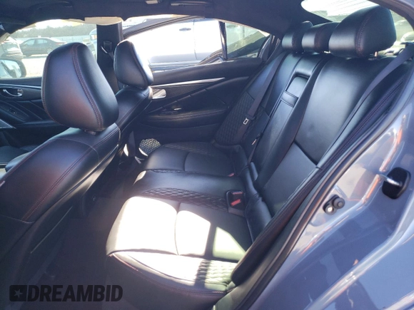 2022 Infiniti Q50 Red Sport 400 with VIN JN1FV7DR8NM390250, listed as a Copart auction lot 87685715 with 66,553 mi miles and Salvage title. Bid and sale history available at DreamBid. Image 10.