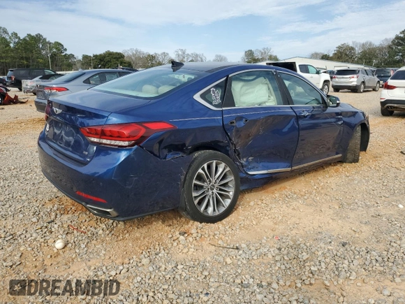 2017 Genesis G80 3.8L with VIN KMHGN4JE4HU188961, listed as a Copart auction lot 47688595 with 108,698 mi miles and Non Repairable. Bid and sale history available at DreamBid. Image 3.
