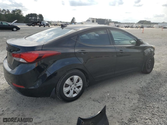 2016 Hyundai Elantra SE with VIN KMHDH4AE6GU601892, listed as a Copart auction lot 50625415 with 143,090 mi miles and Salvage Title. Bid and sale history available at carsss.com. Image 3.