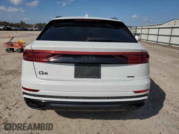 2022 Audi Q8 Prestige with VIN WA1FVBF17ND009750, listed as a Copart auction lot 41358603 with 19,802 mi miles. Bid and sale history available at carsss.com. Image 6.