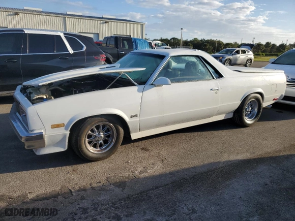 1986 Chevrolet El Camino with VIN 3GCCW80H9GS916596, listed as a Copart auction lot 74758864 with NaN miles and Salvage Title. Bid and sale history available at carsss.com. Image 1.