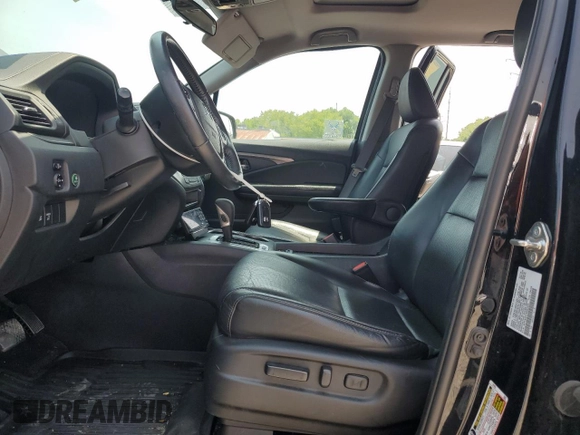 2019 Honda Ridgeline RTL with VIN 5FPYK3F51KB021226, listed as a Copart auction lot 59505175 with 79,010 mi miles and Salvage title. Bid and sale history available at DreamBid. Image 7.