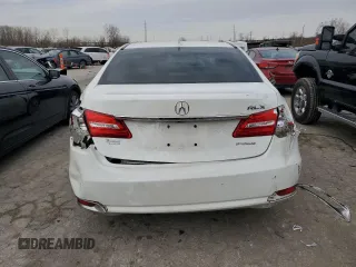 2015 Acura RLX Tech Pkg with VIN JH4KC1F54FC000596, listed as a Copart auction lot 84196324 with 0 mi miles and Salvage Title. Bid and sale history available at carsss.com. Image 6.