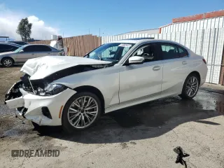 2024 BMW 3 Series 330i xDrive with VIN 3MW89FF07R8E09258, listed as a Copart auction lot 49174225 with 34,432 mi miles and Salvage Title. Bid and sale history available at carsss.com. Image 1.