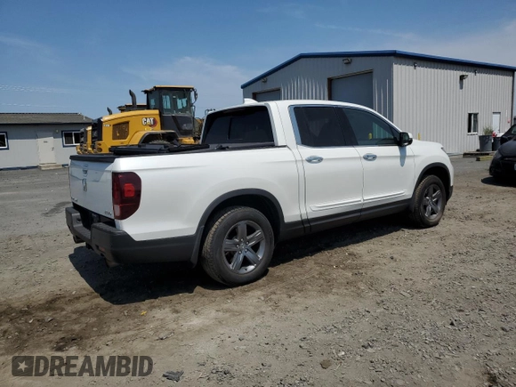 2021 Honda Ridgeline RTL-E with VIN 5FPYK3F79MB019714, listed as a Copart auction lot 62200195 with 35,842 mi miles and Salvage title. Bid and sale history available at DreamBid. Image 3.