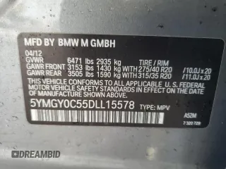 2013 BMW X5 M with VIN 5YMGY0C55DLL15578, listed as a Copart auction lot 49864485 with 111,268 mi miles and Clean Title. Bid and sale history available at carsss.com. Image 13.