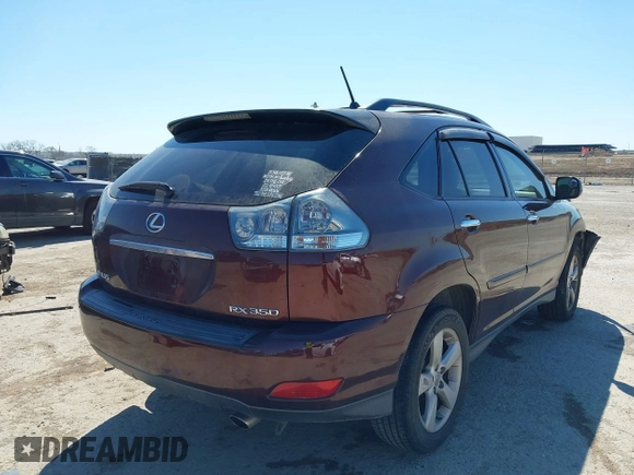 2008 Lexus RX 350 with VIN JTJGK31U780014501, listed as a IAAI auction lot 41841201 with 162,059 mi miles and . Bid and sale history available at DreamBid. Image 4.