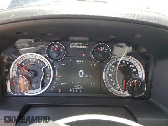2018 Ram 1500 Sport z VIN 1C6RR7MT2JS184767, wystawiony jako Copart lot #53110004 z przebiegiem 78 608 mil mil oraz Szkoda całkowita • Salvage title. Historia ofert i sprzedaży dostępna na DreamBid. Obrazek 9.